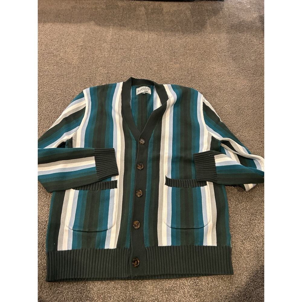 Bogey Boys S4 Men's Cardigan Green/White Size‎ Large